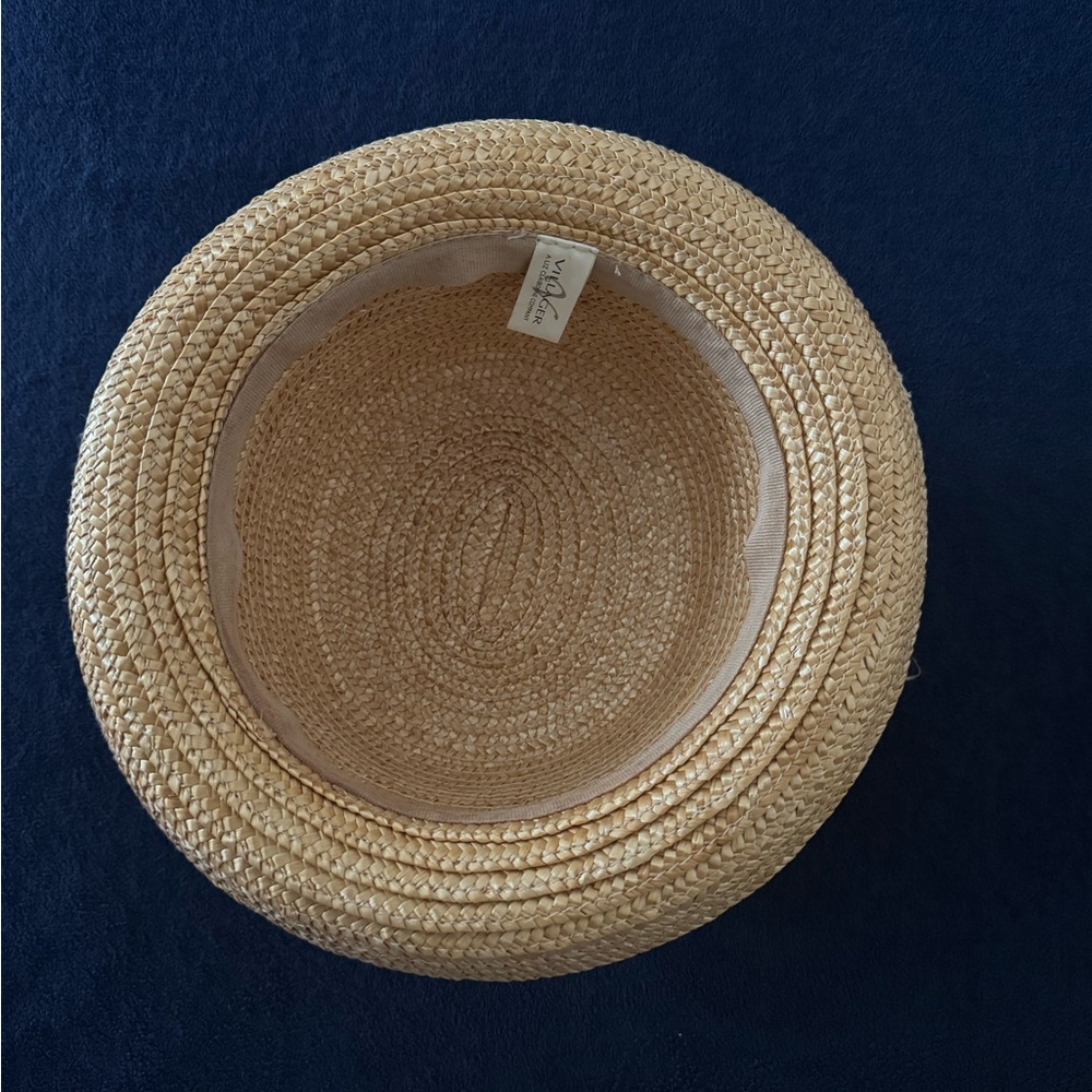 Liz Claiborne - The Villager Tan Straw Hat with Floral Detail - Picture 5 of 8